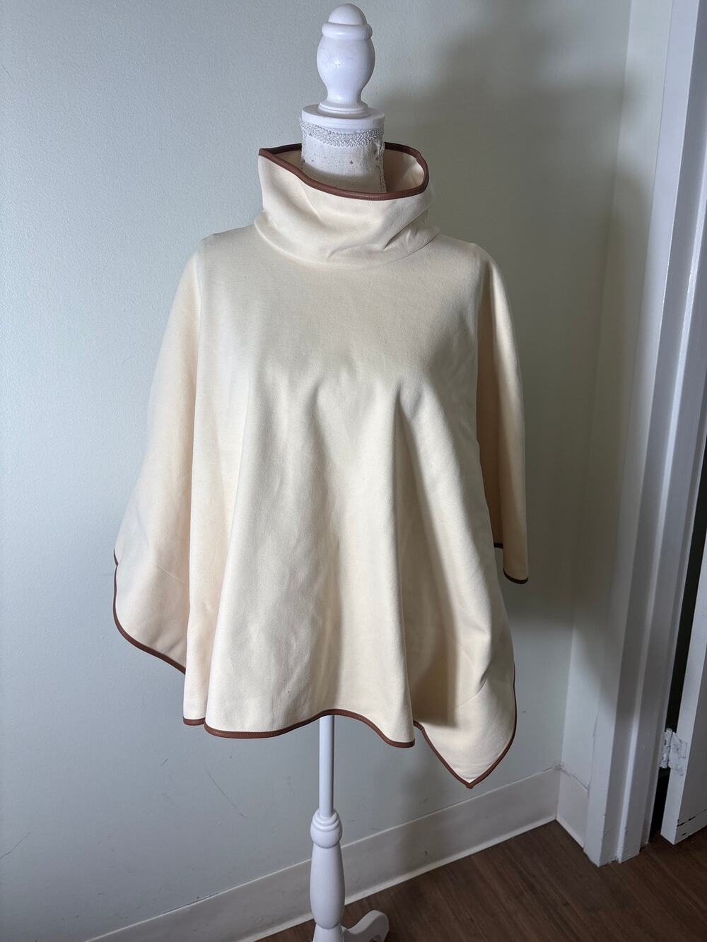 NWT Tuckernuck Off White Mock Neck Poncho Sz OS